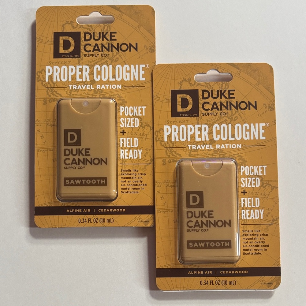 Duke Cannon | Bundle Sawtooth Proper Cologne 2 Men’s Travel Pocket Size Alpine